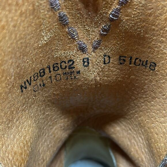 1883 by Lucchese Brown Leather Ostrich Mid Calf Boots - Picture 11 of 12